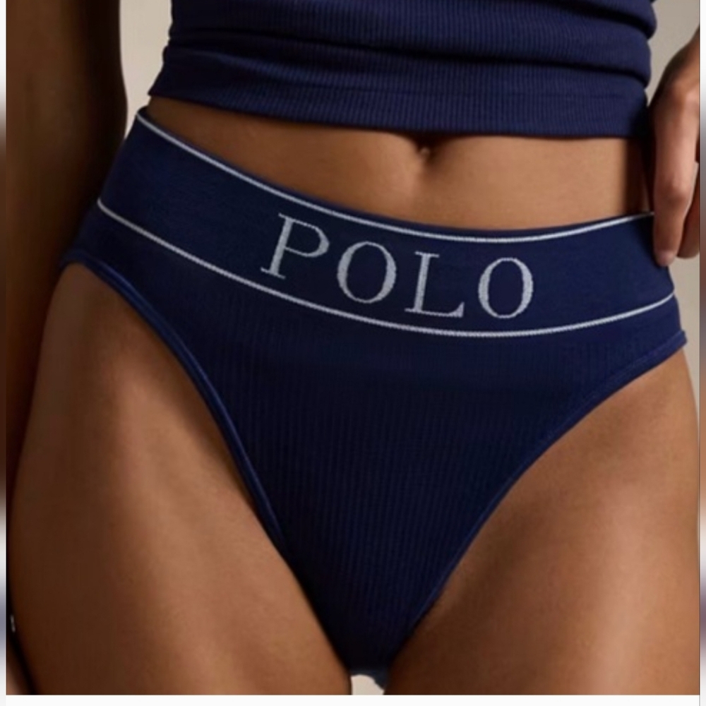 Polo By  RALF LAUREN Logo Waistband Modern Briefs In Navy